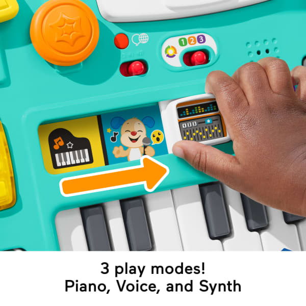 Mattel Fisher-Price Laugh & Learn Mix & Learn DJ Table Musical Learning Toy For Baby & Toddler Multilanguage Version