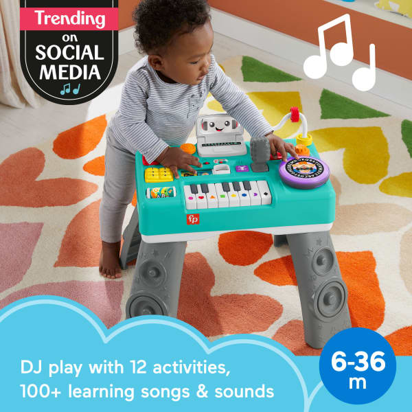 mattel Fisher-Price Laugh & Learn Mix & Learn DJ Table Musical Learning Toy For Baby & Toddler