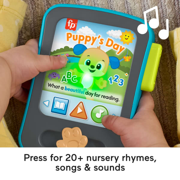 Mattel Fisher-Price Laugh & Learn Puppy's Storytime Reader Baby Electronic Learning Toy With Music & Lights