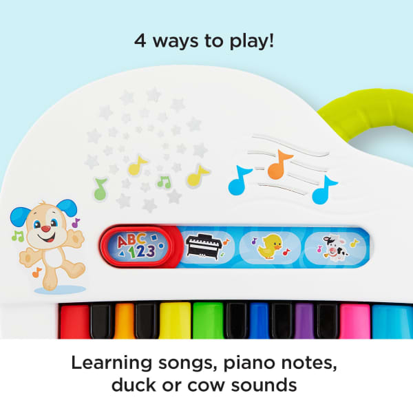 Mattel Fisher-Price Laugh & Learn Silly Sounds Light-Up Piano Interactive Toy For Baby & Toddler