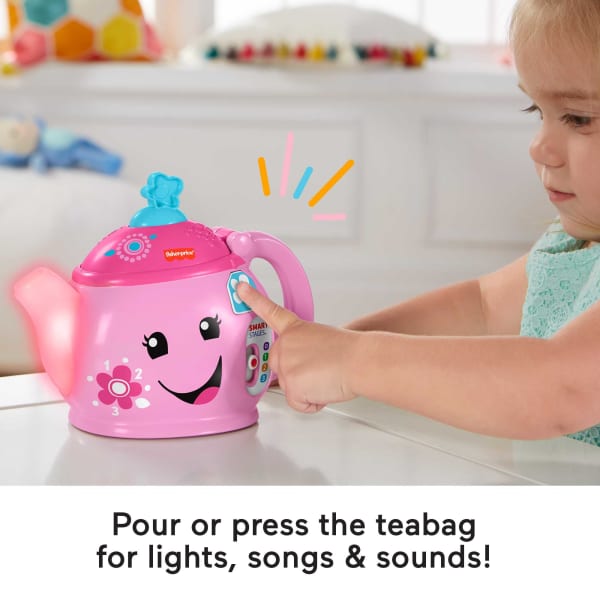 Mattel Fisher-Price Laugh & Learn Sweet Manners Tea Set Interactive Toddler Pretend Play 11 Pieces