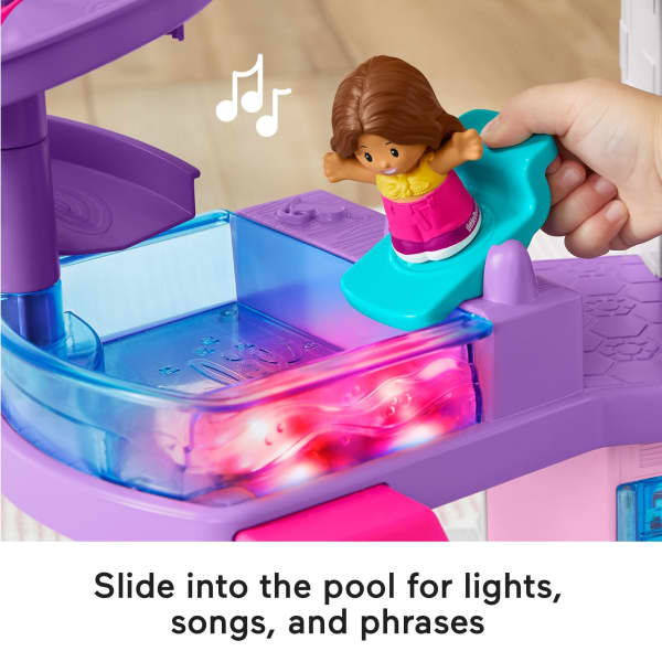 Mattel Fisher-Price Little People Barbie Little Dreamhouse Toddler Playset With Music & Lights 7 Pieces