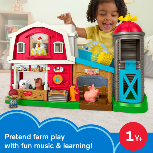 mattel Fisher-Price Little People Caring Fun Animal Farm Playset Toddler Learning Toy 6 Play Pieces