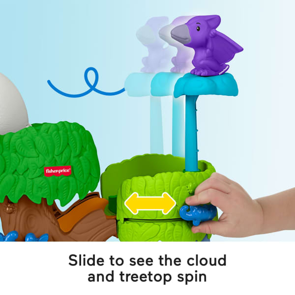 Mattel Fisher-Price Little People Dinosaur Hatch & Slide Playset Toddler Toy With 2 Figures