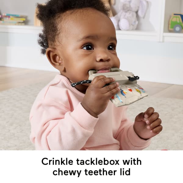 Mattel Fisher-Price Mini Me Moments Camp & Crinkle Gift Set 7-Piece Fishing & Hiking Baby Activity Toys