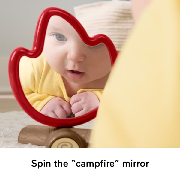 mattel Fisher-Price Mini Me Moments Camp & Crinkle Gift Set 7-Piece Fishing & Hiking Baby Activity Toys