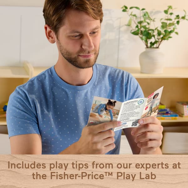 Mattel Fisher-Price Montessori Wooden Rockin’ Balance Board Learning Activity For Kids 31.7 Inches