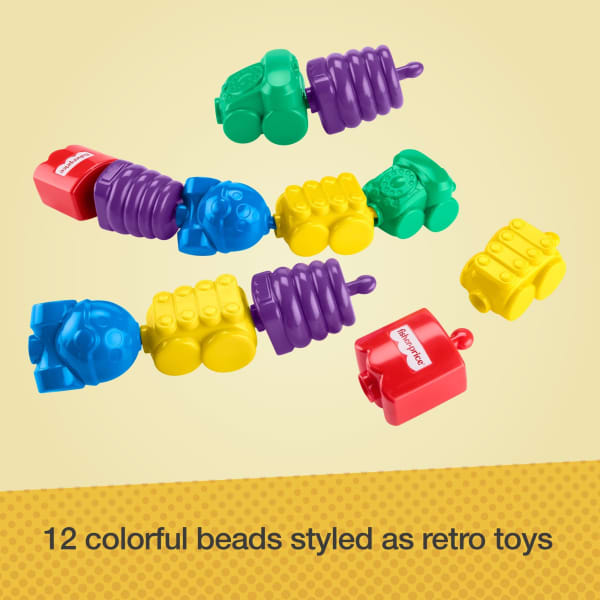 Mattel Fisher-Price Rock-A-Stack & Snap Lock Beads Baby Toy Set Mattel Replay The Classics Collection