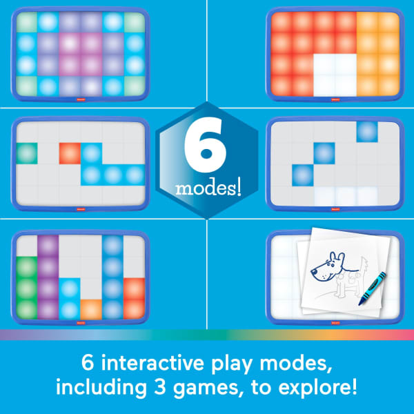 Mattel Fisher-Price Sensory Bright Light Station Electronic Learning Activity Table For Preschool Kids