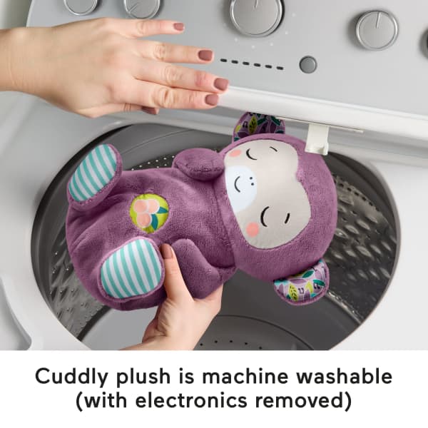 Mattel Fisher-Price Soothe ‘n Snuggle Purple Monkey Baby Toy & Sound Machine With Breathing Motion