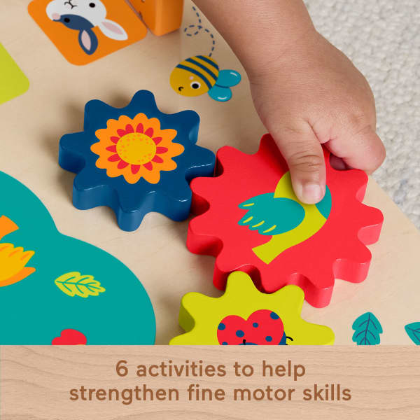 Mattel Fisher-Price Wooden Activity Station Baby Busy Board Toy For Developmental Play 1 Wood Piece