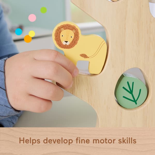 Mattel Fisher-Price Wooden Balance Tree Preschool Stacking Activity Toy 10 Wood Pieces