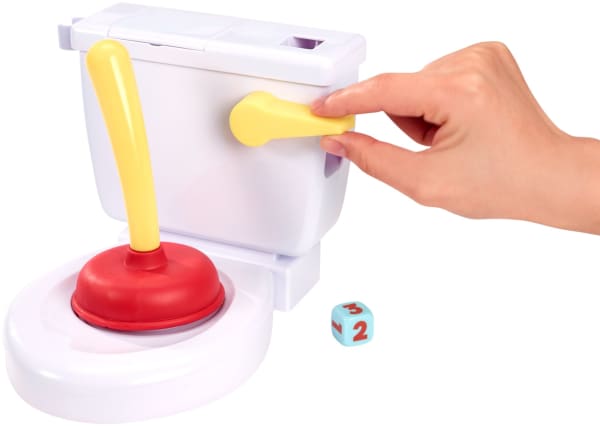 Mattel Flushin' Frenzy Kids Game Toilet Launches Poop For Silly Fun On Game Night And At Parties