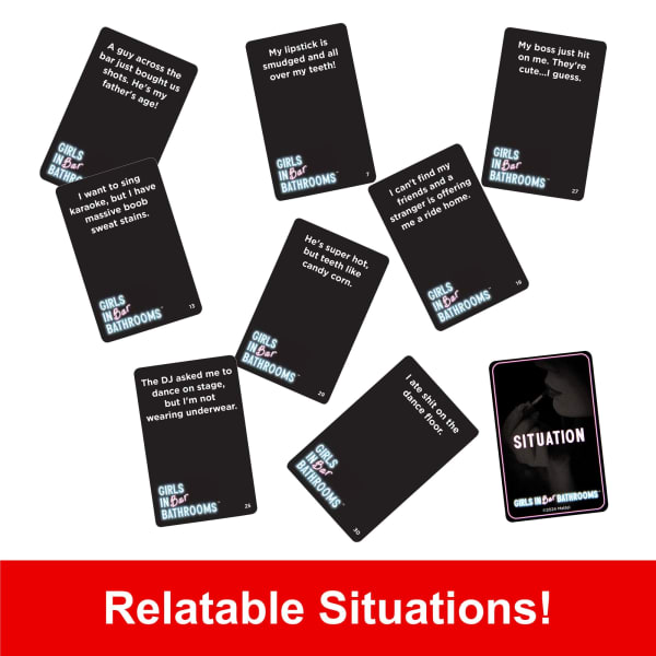 Mattel Girls In Bar Bathrooms Adult Party Game For Girls And Bachelorette Parties For Hilarious Game Night Memories