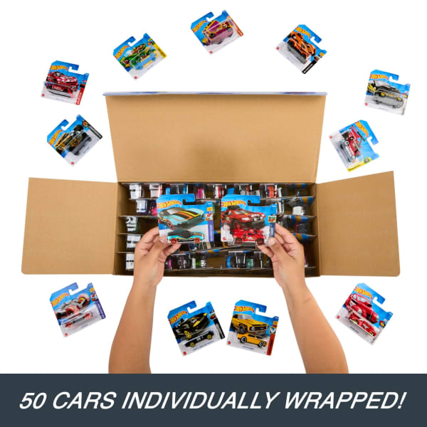 Mattel Hot Wheels 1:64 Scale Toy Cars & Trucks 50-Pack