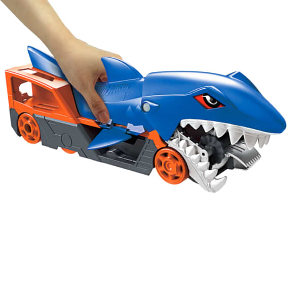 Mattel Hot Wheels City Battling Creature Transports Vehicle & 10 Die-Cast Toy Cars