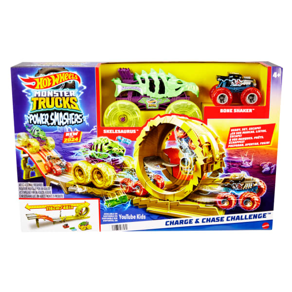 Mattel Hot Wheels Monster Trucks-Défi Course Électrifiante-Coffret