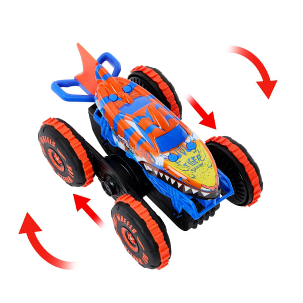 Mattel Hot Wheels Monster Trucks-Véhicule Tiger Shark Escaladeur-à Piles