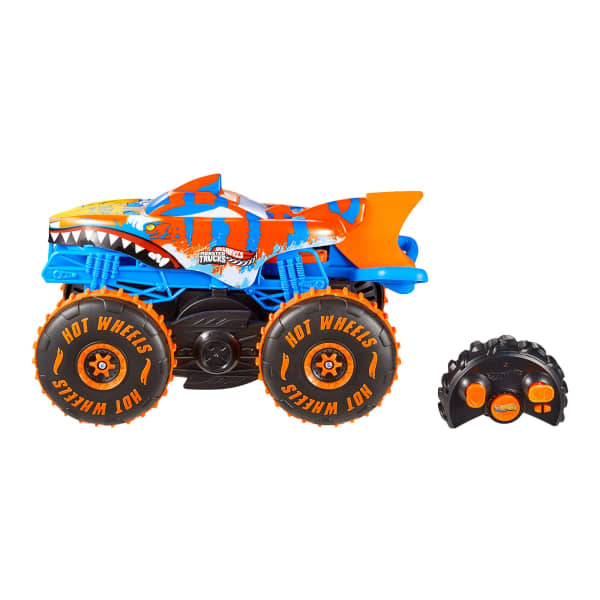 Mattel Hot Wheels Monster Trucks-Véhicule Tiger Shark Escaladeur-à Piles