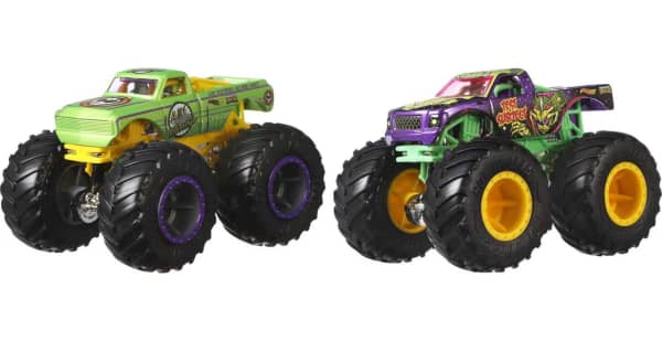 Mattel Hot Wheels Monster Trucks Vehículo De Juguete Paquete Sorpresa De 2 Autos Escala 1:64