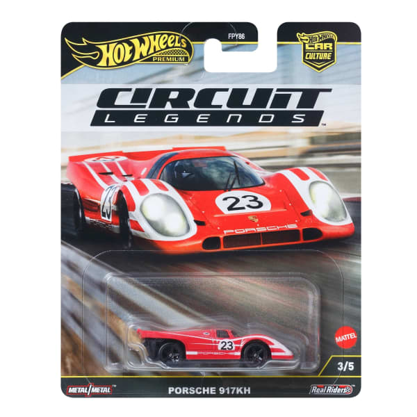 Mattel Hot Wheels Premium Car Culture Circuit Legends Porsche 917K 1:64 Scale Collectible Toy Vehicle