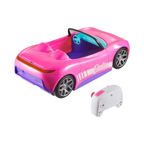Mattel Hot Wheels RC Barbie Convertible & 2 Barbie Dolls Battery-Powered Remote-Control Toy Car