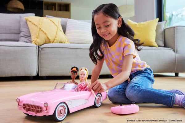 mattel Hot Wheels RC Barbie Corvette Remote Control Corvette From Barbie The Movie