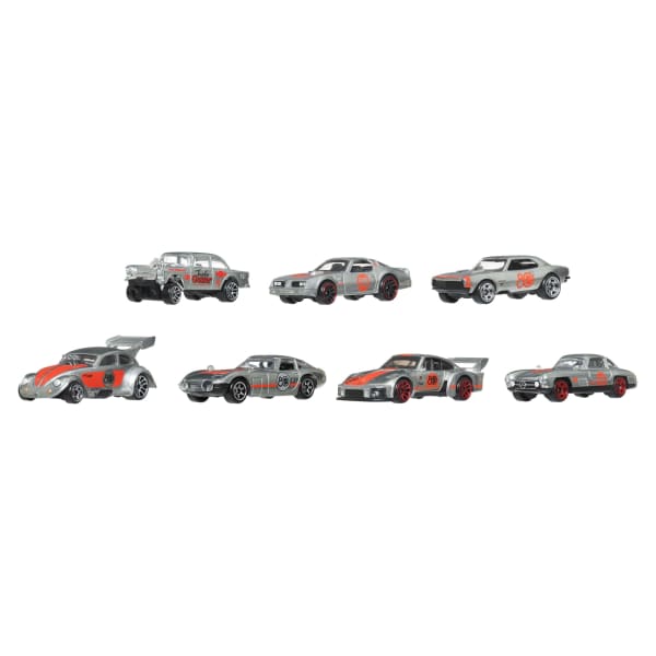 mattel Hot Wheels Silver Series Mattel 80Th Anniversary 7-Pack Set Of 7 1:64 Scale Toy Cars