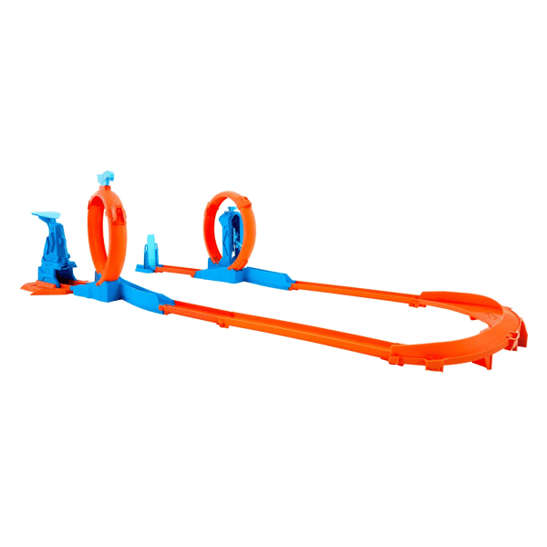 Mattel Hot Wheels Track Creator Triple Loop Pack & 1:64 Scale Toy Car Track-Building Set