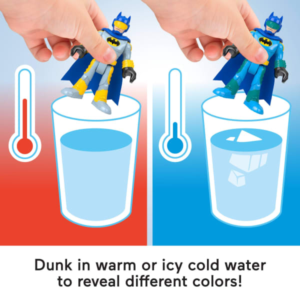 Mattel Imaginext DC Super Friends Batman Figure Set With Harley Quinn And Color-Changing Action