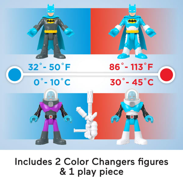 Mattel Imaginext DC Super Friends Batman Figure Set With Mr. Freeze And Color-Changing Action