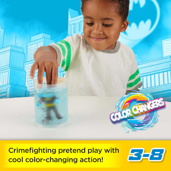 mattel Imaginext DC Super Friends Batman Figure Set With Mr. Freeze And Color-Changing Action