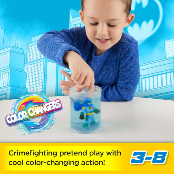 mattel Imaginext DC Super Friends Batman Figure Set With Harley Quinn And Color-Changing Action