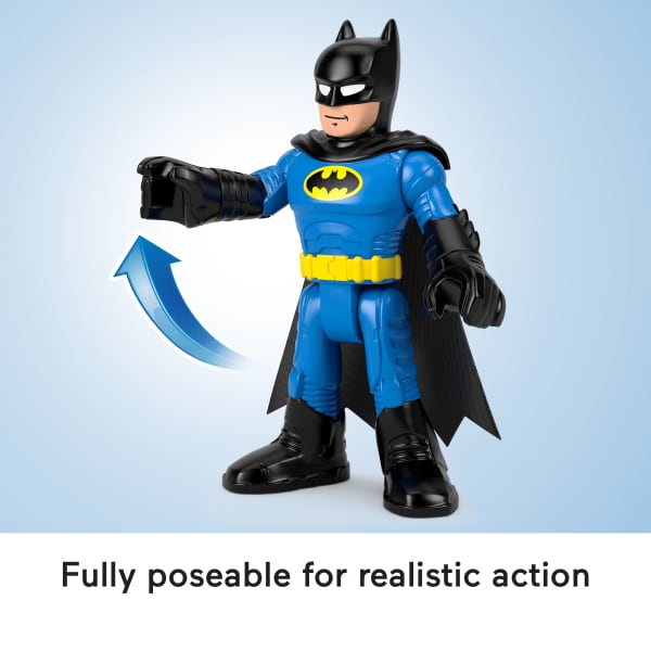 Mattel Imaginext DC Super Friends Batman XL Figure 10-inch Poseable Preschool Toy Black & Blue