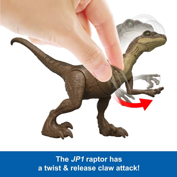 mattel Jurassic World Jurassic Park I II And IIi Velociraptor Trilogy Set 3 Action Figures With Attack