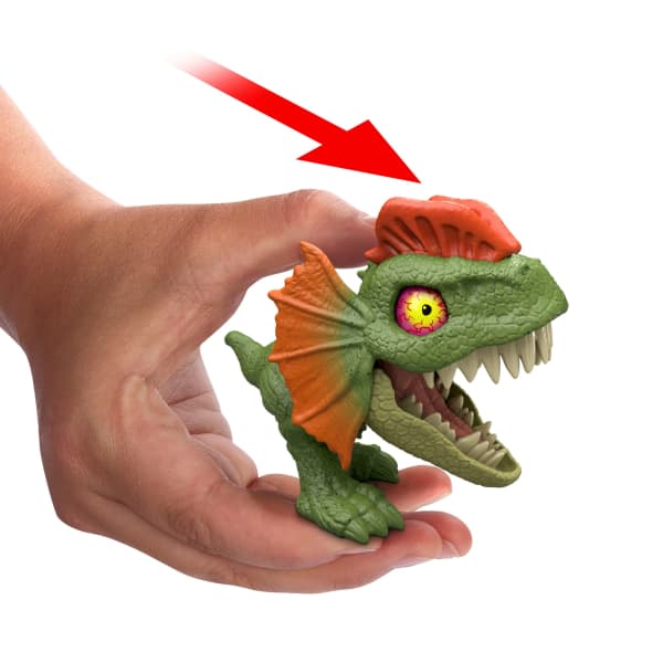Mattel Jurassic World Mighty Little Biters Dinosaur Toy With Bite Action Eye Change Collectible Figure