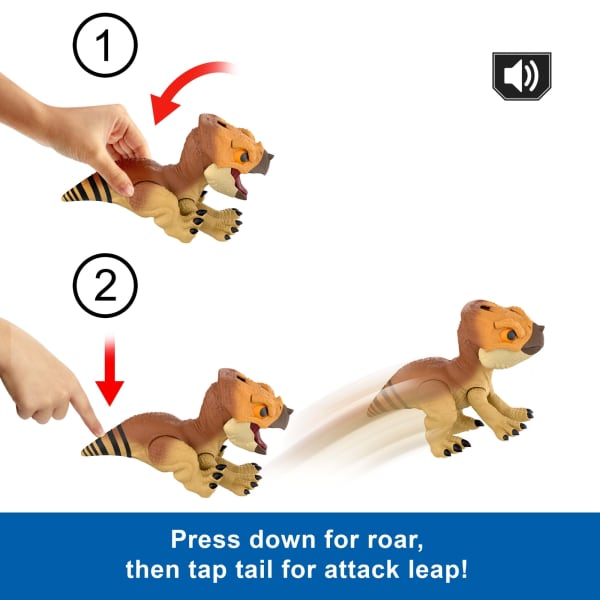 Mattel Jurassic World Rebirth Primal Protector Aquilops Dolores Interactive Dinosaur Toy Attack & Sounds