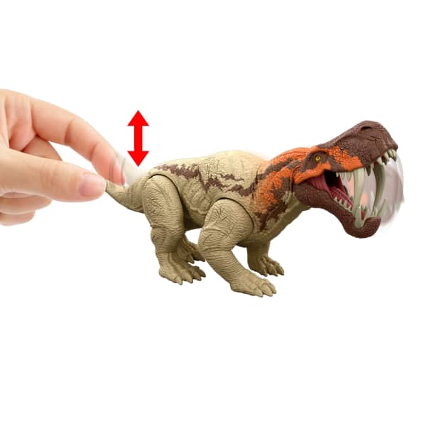 Mattel Jurassic World Rebirth Strike Attack Inostrancevia Dinosaur Toy With Single Strike Action Authentic Posable Design
