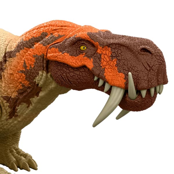 mattel Jurassic World Rebirth Strike Attack Inostrancevia Dinosaur Toy With Single Strike Action Authentic Posable Design