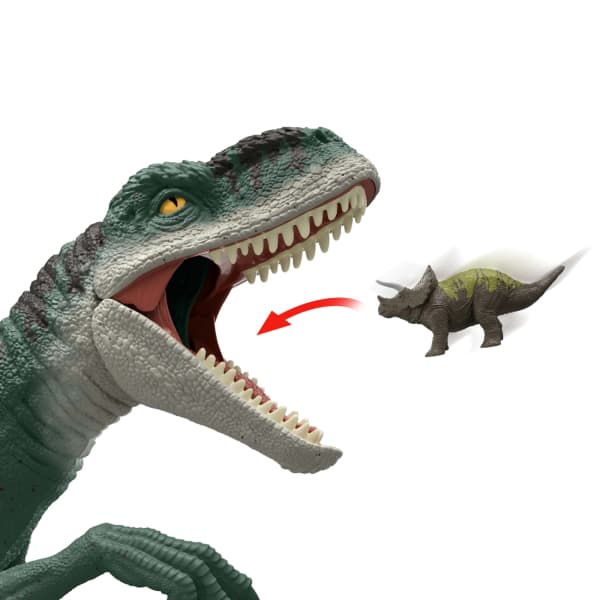 Mattel Jurassic World Super Colossal Dinosaur Pack With 1 XL 37 Inch Long Atrociraptor 4 Minis