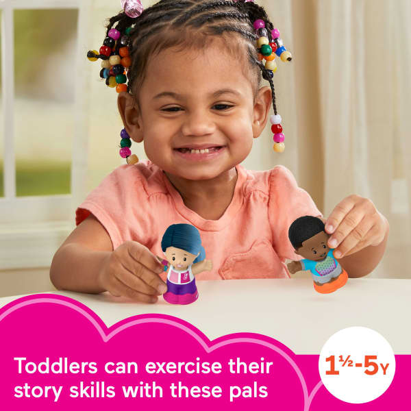 mattel Little People Barbie Toy Set 2 Wellness-Themed Character Figures Toddler Toy