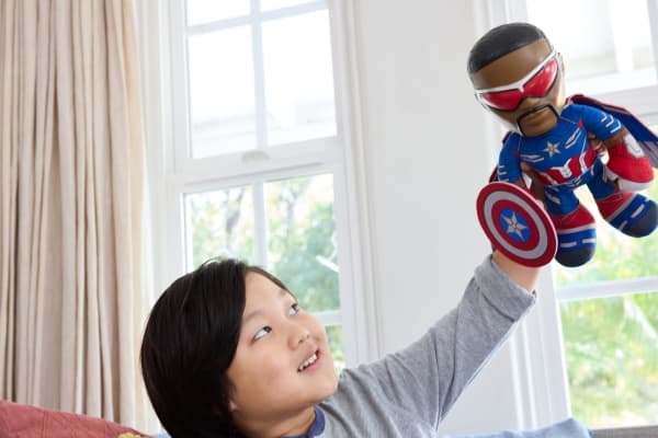 mattel Marvel Captain America: Brave New World Plush Toy Figure With Sounds Inspired By The Movie