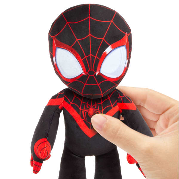 mattel Marvel Plush Talkers Miles Morales Soft Toy 11.75-Inch Collectible Figure With Sounds & Phrases