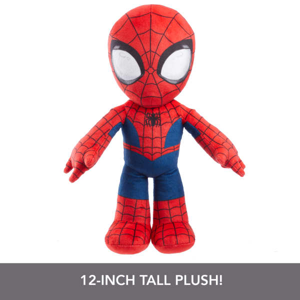 Mattel Marvel Plush Talkers Spider-Man Soft Toy 11.75-inch Collectible Figure With Sounds & Phrases