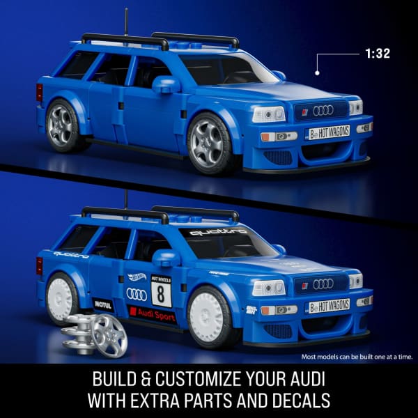 Mattel Mattel Brick Shop Hot Wheels Audi Avant RS2 Building Toy Kit (253 Pieces) For Collectors