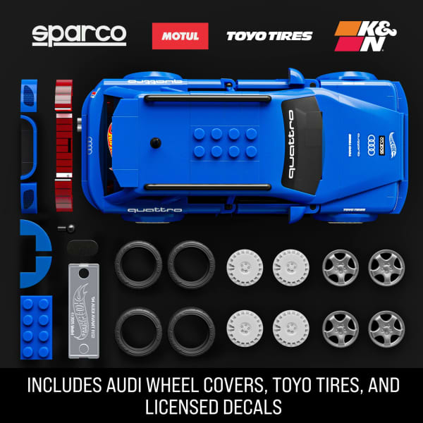 Mattel Mattel Brick Shop Hot Wheels Audi Avant RS2 Building Toy Kit (253 Pieces) For Collectors