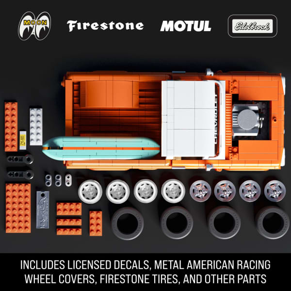 Mattel Mattel Brick Shop Hot Wheels Custom ’62 Chevy Pickup Building Toy Kit (858 Pieces) For Collectors