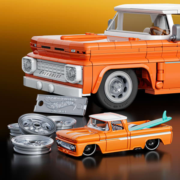 Mattel Mattel Brick Shop Hot Wheels Jogo De Construção Elite Carrinha Chevy De 1962 Personalizada