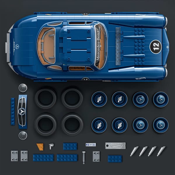 Mattel Mattel Brick Shop Hot Wheels Jogo De Construção Premium Mercedes-Benz 300 SL