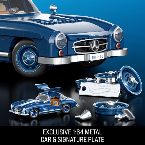 Mattel Mattel Brick Shop Hot Wheels Mercedes-Benz 300 SL Building Toy Kit (1600 Pieces) For Collectors